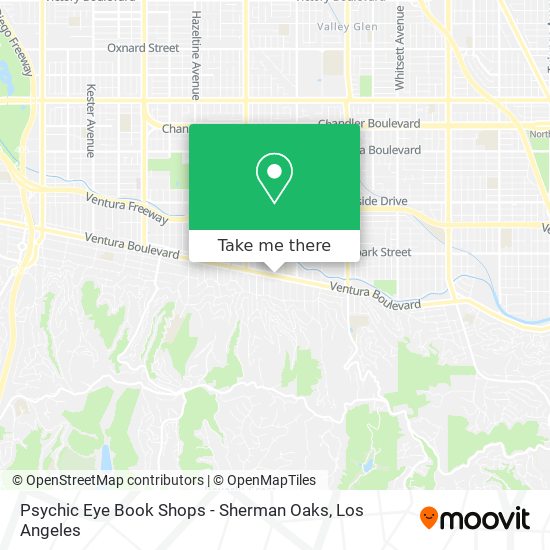 Psychic Eye Book Shops - Sherman Oaks map