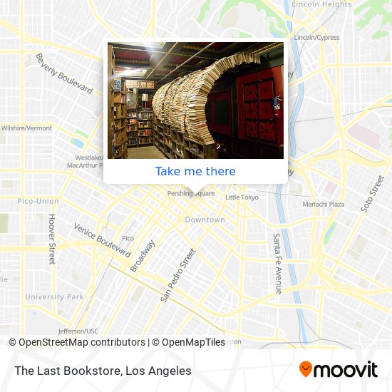 The Last Bookstore map