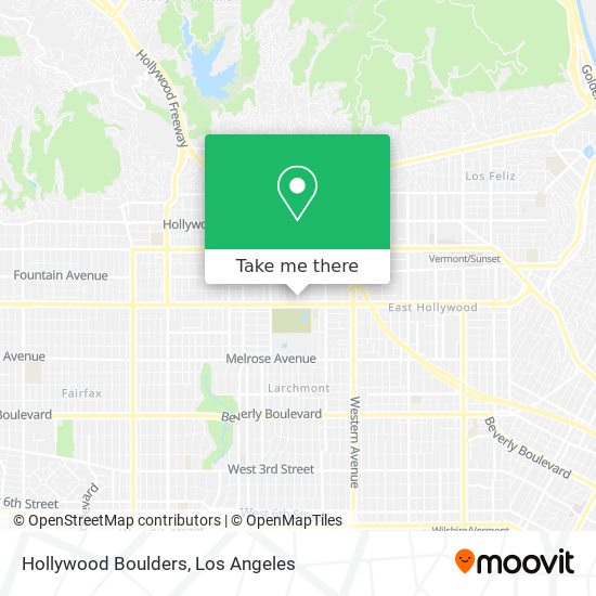 Hollywood Boulders map