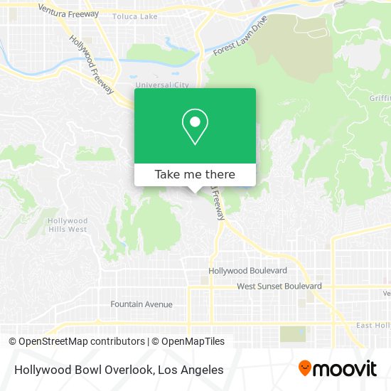 Hollywood Bowl Overlook map