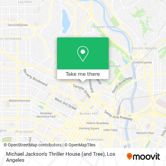 Mapa de Michael Jackson's  Thriller  House (and Tree)