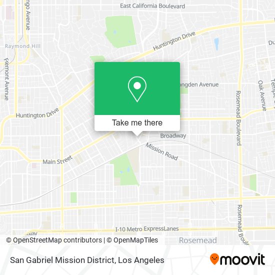 San Gabriel Mission District map