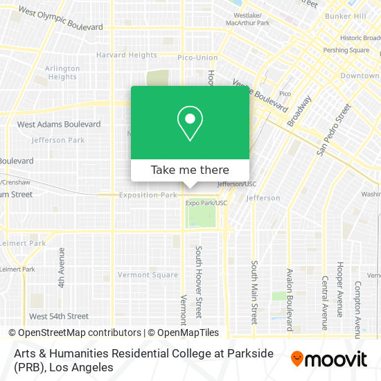 Arts & Humanities Residential College at Parkside (PRB) map