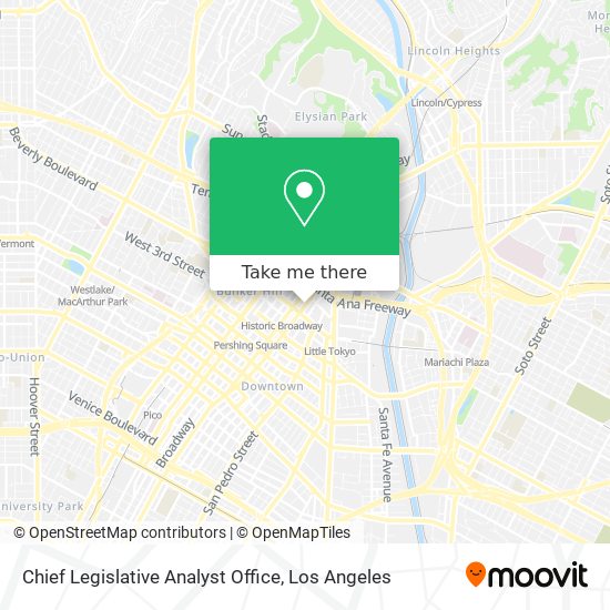 Chief Legislative Analyst Office map
