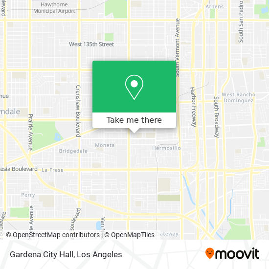 Gardena City Hall map