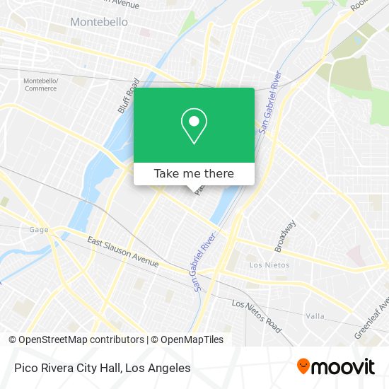 Pico Rivera City Hall map