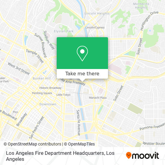 Mapa de Los Angeles Fire Department Headquarters