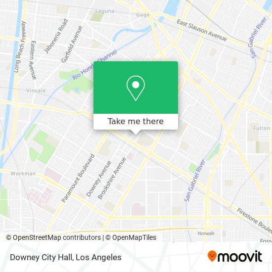 Downey City Hall map