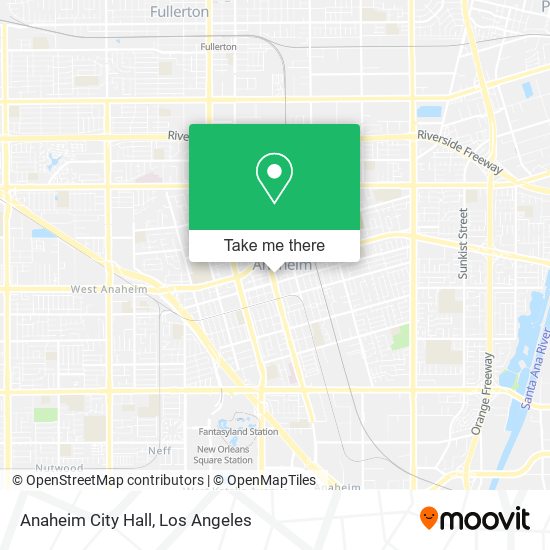 Anaheim City Hall map