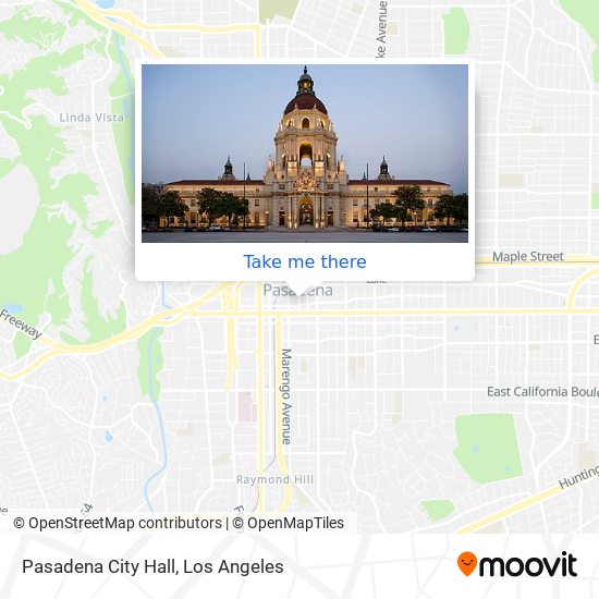 Pasadena City Hall map