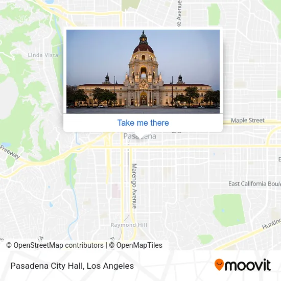Pasadena City Hall map