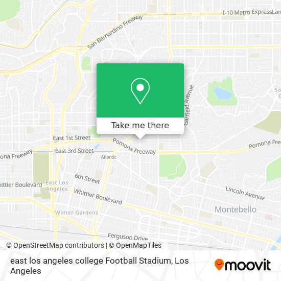 Mapa de east los angeles college Football Stadium