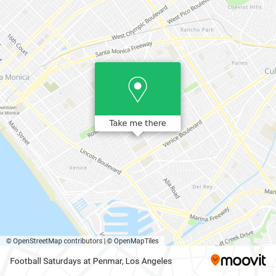 Mapa de Football Saturdays at Penmar