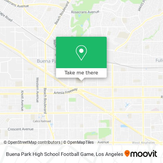 Mapa de Buena Park High School Football Game