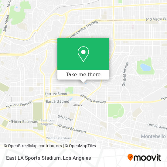 East LA Sports Stadium map