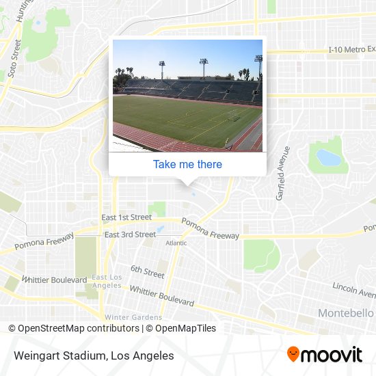 Mapa de Weingart Stadium