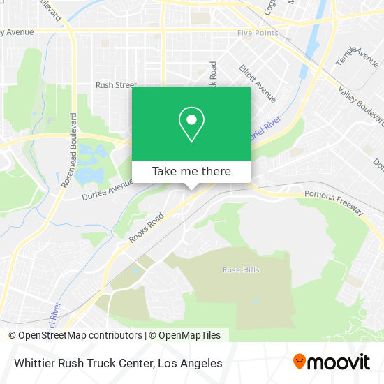 Whittier Rush Truck Center map