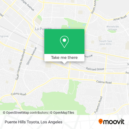 Puente Hills Toyota map