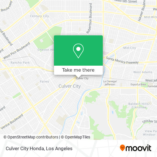 Mapa de Culver City Honda