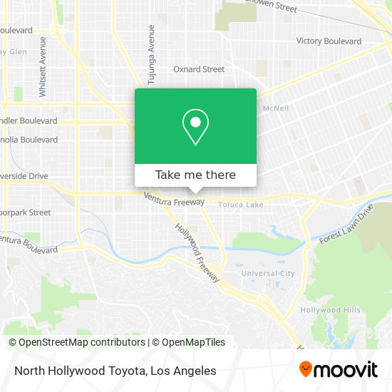 North Hollywood Toyota map