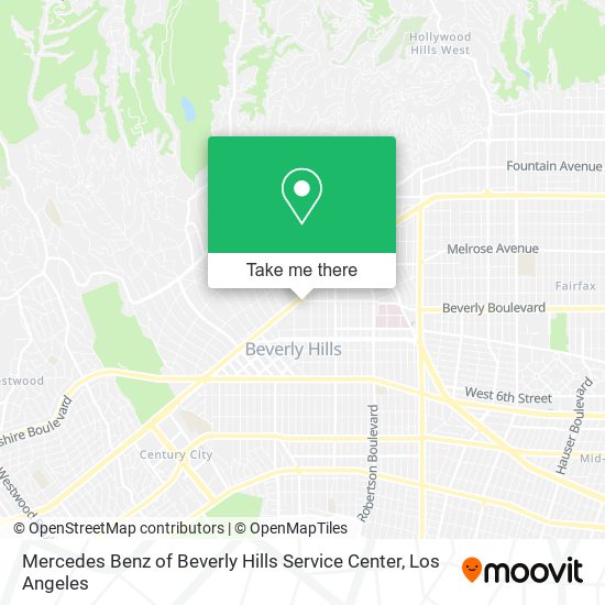 Mapa de Mercedes Benz of Beverly Hills Service Center