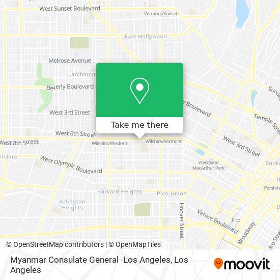 Myanmar Consulate General -Los Angeles map