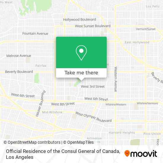 Official Residence of the Consul General of Canada map