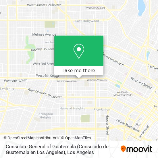 Mapa de Consulate General of Guatemala (Consulado de Guatemala en Los Angeles)