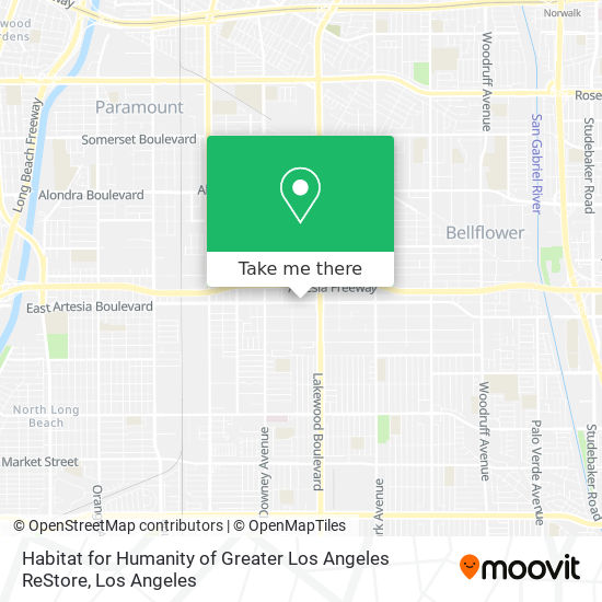 Habitat for Humanity of Greater Los Angeles ReStore map