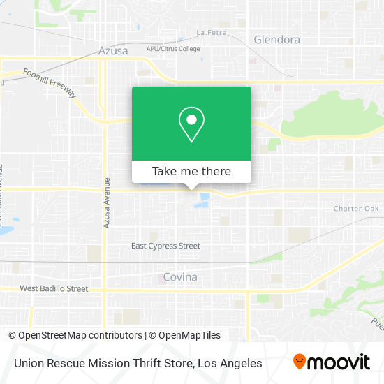 Union Rescue Mission Thrift Store map