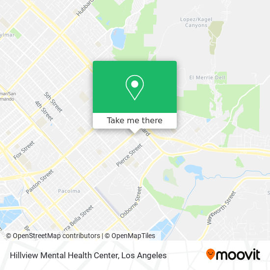 Mapa de Hillview Mental Health Center