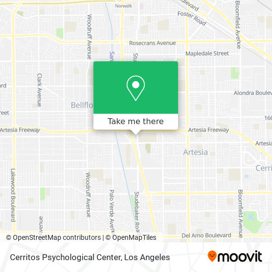 Mapa de Cerritos Psychological Center