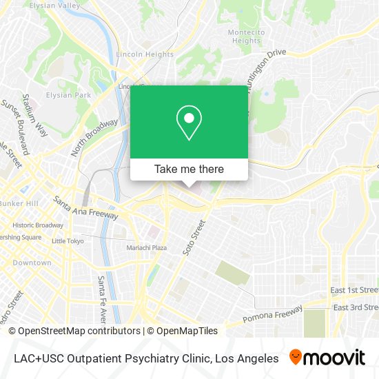 LAC+USC Outpatient Psychiatry Clinic map