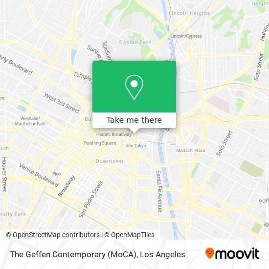 The Geffen Contemporary (MoCA) map