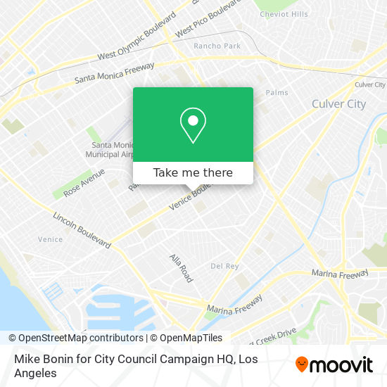 Mike Bonin for City Council Campaign HQ map