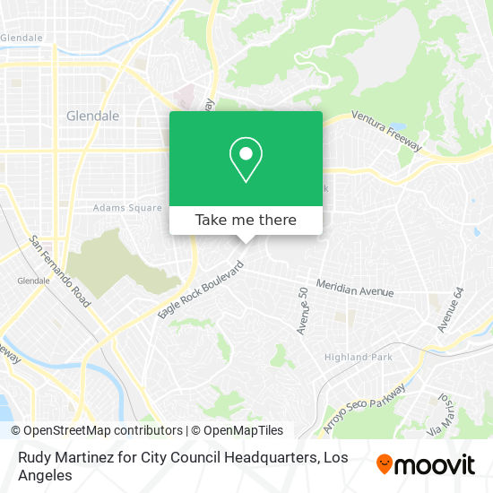 Rudy Martinez for City Council Headquarters map