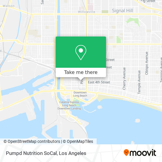 Mapa de Pumpd Nutrition SoCal