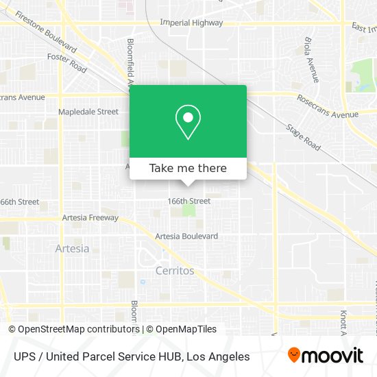 UPS / United Parcel Service HUB map
