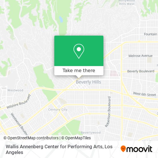 Wallis Annenberg Center for Performing Arts map