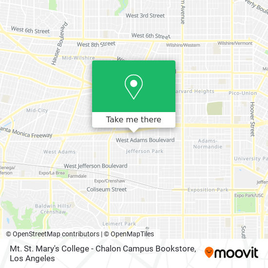 Mt. St. Mary's College - Chalon Campus Bookstore map