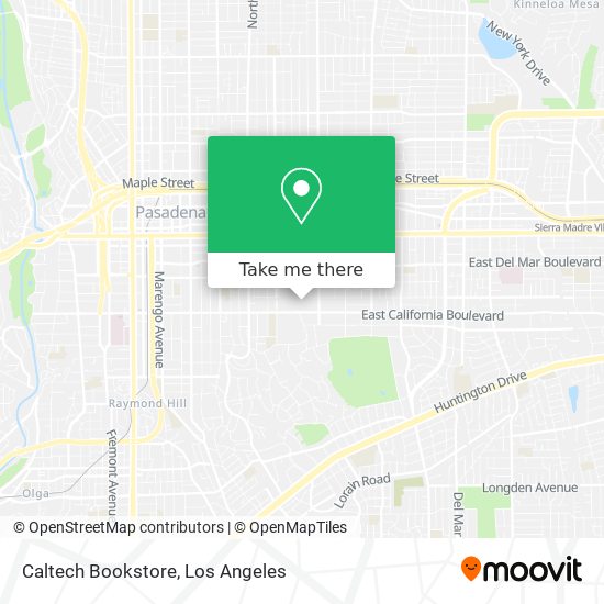 Caltech Bookstore map