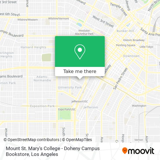 Mount St. Mary's College - Doheny Campus Bookstore map