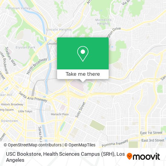USC Bookstore, Health Sciences Campus (SRH) map