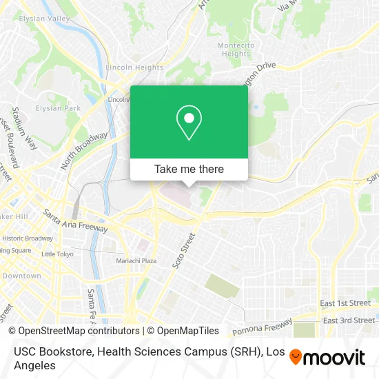 Mapa de USC Bookstore, Health Sciences Campus (SRH)