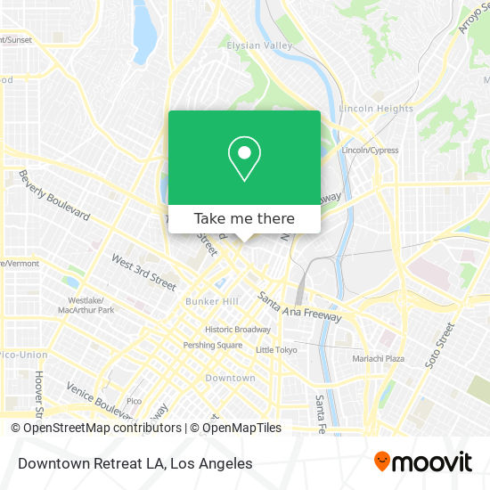 Downtown Retreat LA map