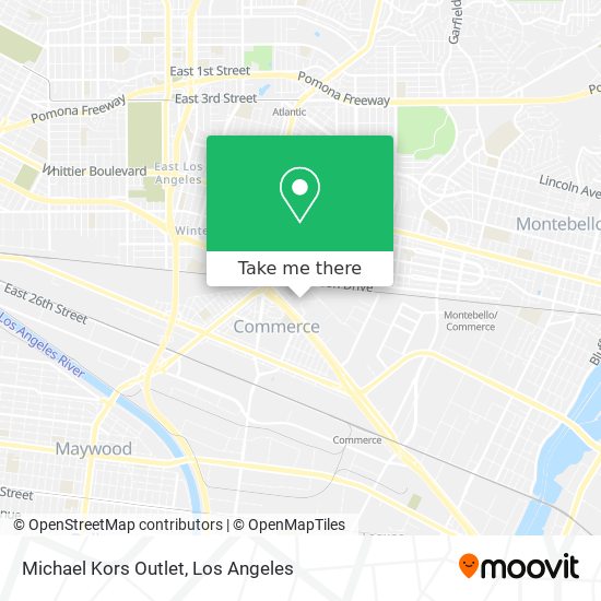 How to get to Michael Kors Outlet in Commerce by Bus or Train?