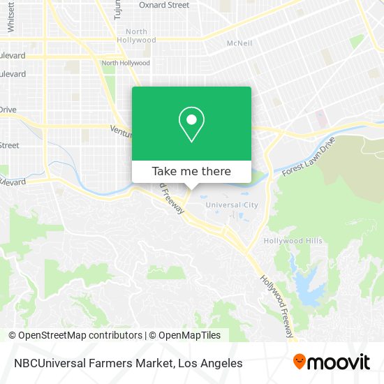 NBCUniversal Farmers Market map