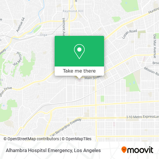 Mapa de Alhambra Hospitsl Emergency