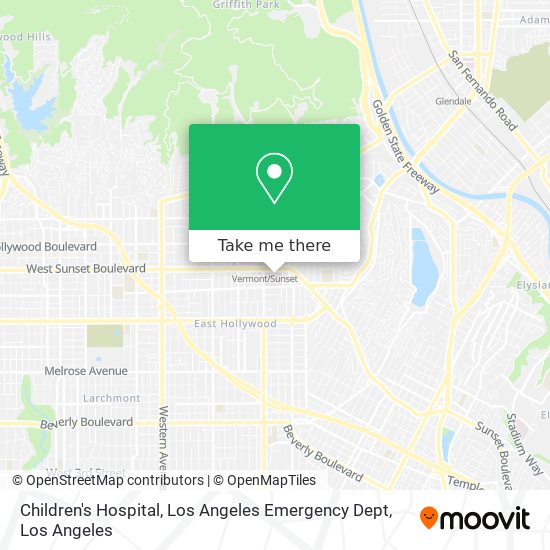 Mapa de Children's Hospital, Los Angeles Emergency Dept