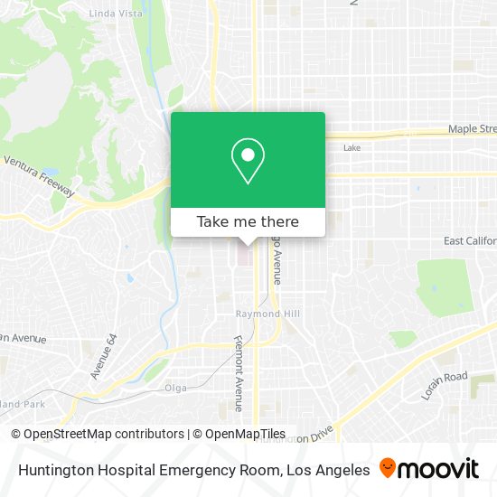 Mapa de Huntington Hospital Emergency Room